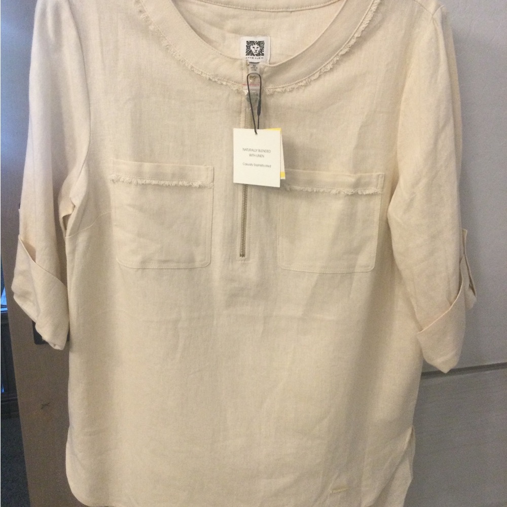 Cream Long Sleeve Blouse